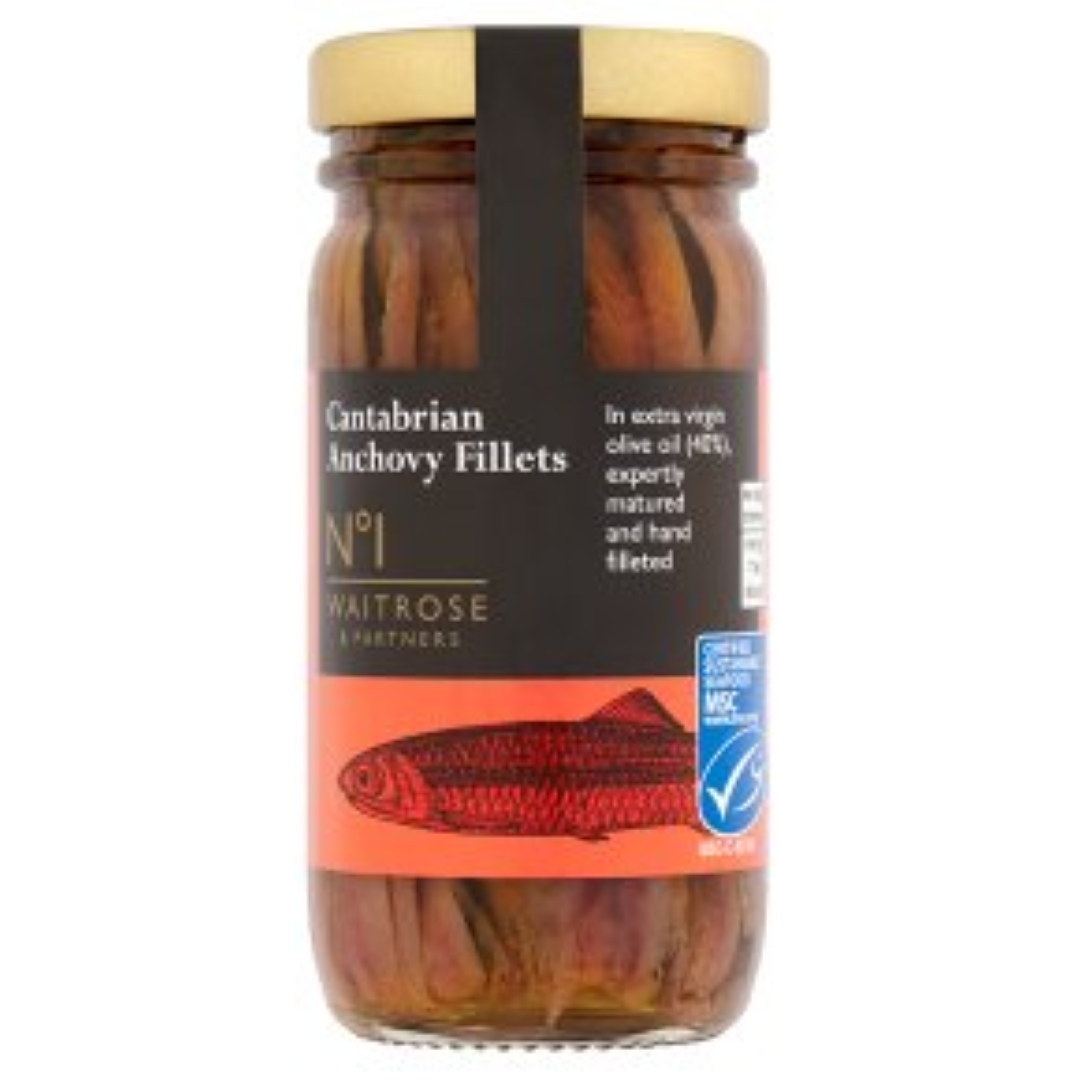 WAITROSE ANCHOVY FILLETS 